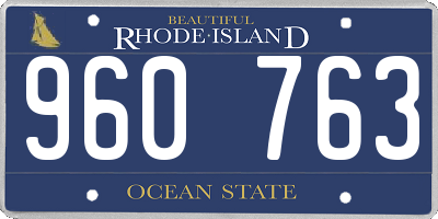 RI license plate 960763