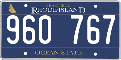 RI license plate 960767