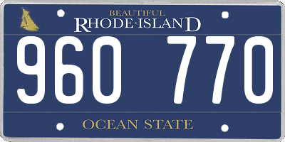 RI license plate 960770