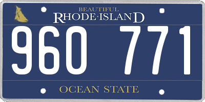 RI license plate 960771