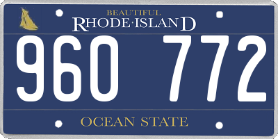 RI license plate 960772