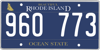 RI license plate 960773