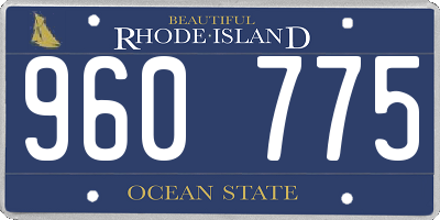 RI license plate 960775