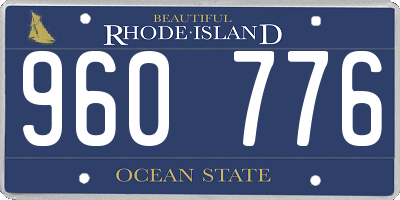 RI license plate 960776