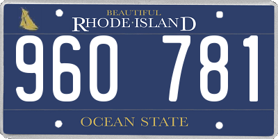 RI license plate 960781