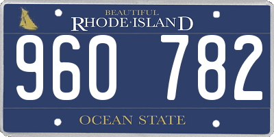 RI license plate 960782
