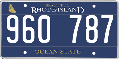 RI license plate 960787