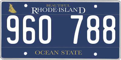 RI license plate 960788
