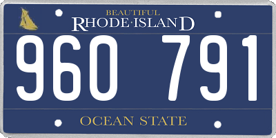 RI license plate 960791