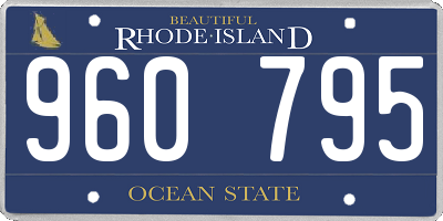 RI license plate 960795