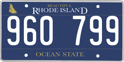 RI license plate 960799
