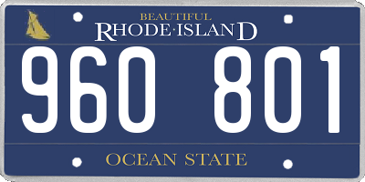RI license plate 960801