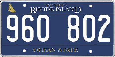 RI license plate 960802