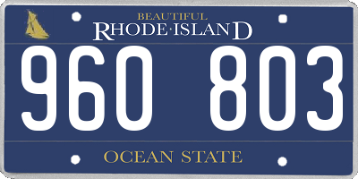 RI license plate 960803