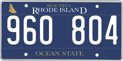 RI license plate 960804