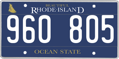 RI license plate 960805