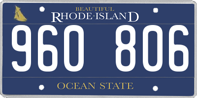 RI license plate 960806
