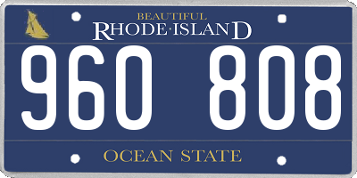 RI license plate 960808