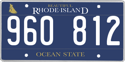 RI license plate 960812