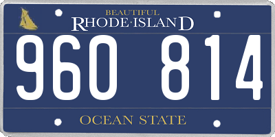 RI license plate 960814