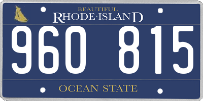 RI license plate 960815