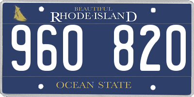 RI license plate 960820