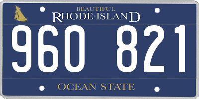 RI license plate 960821