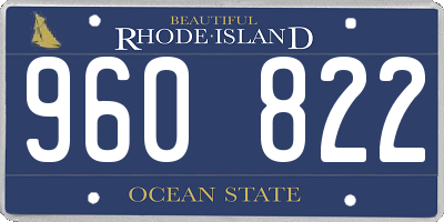 RI license plate 960822