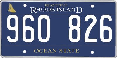 RI license plate 960826
