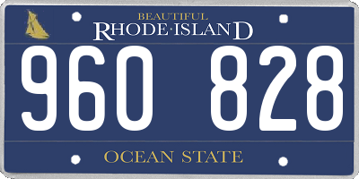 RI license plate 960828