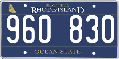 RI license plate 960830