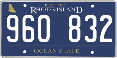 RI license plate 960832