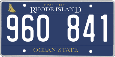RI license plate 960841