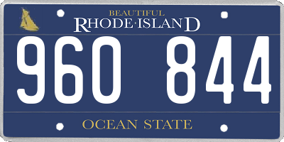 RI license plate 960844