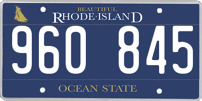 RI license plate 960845