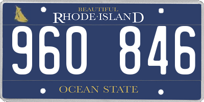 RI license plate 960846