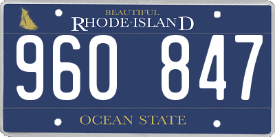 RI license plate 960847