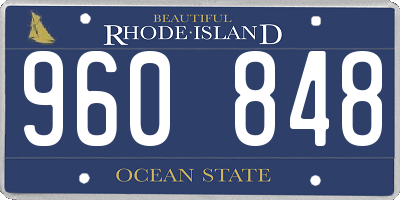 RI license plate 960848