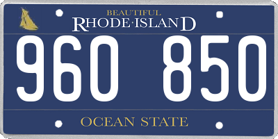 RI license plate 960850