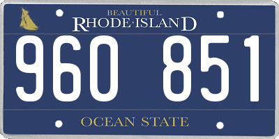 RI license plate 960851