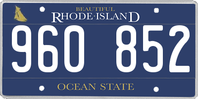 RI license plate 960852