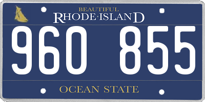 RI license plate 960855