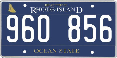 RI license plate 960856