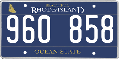 RI license plate 960858