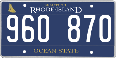 RI license plate 960870