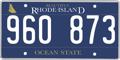 RI license plate 960873