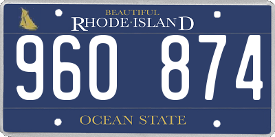 RI license plate 960874