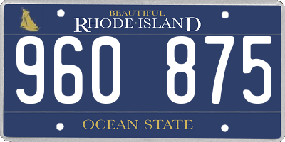 RI license plate 960875