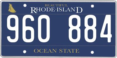 RI license plate 960884