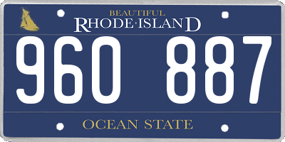 RI license plate 960887